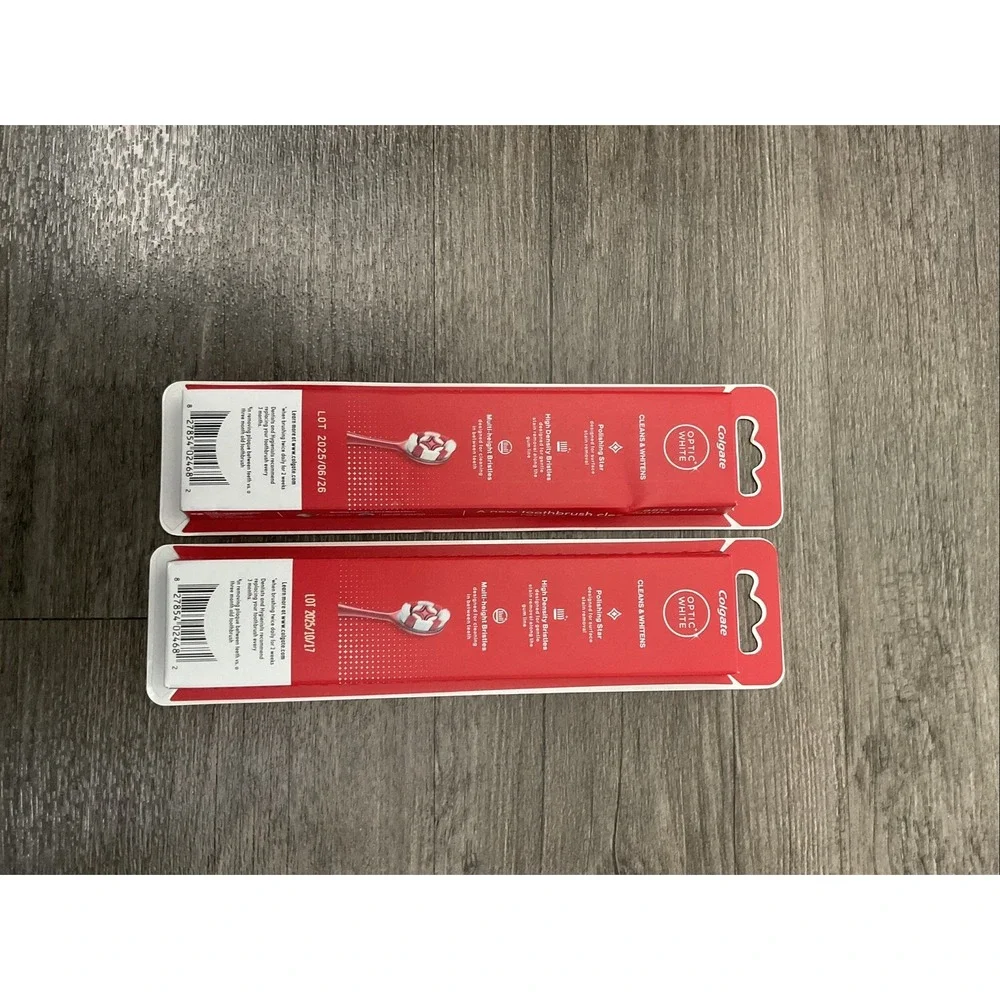 2 x Colgate Optic White Soft Toothbrush for Adults 2 Pack Lot of 2 4 Total